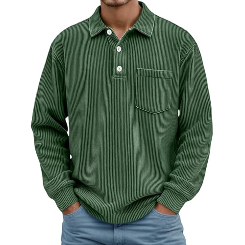 Modisches Cordhemd Mit Langärmligem Kragen-Button-Down In Einfarbigem Design Für Alltag Business-Outfits Bequem Vielseitig Stilvoll Langlebig Pflegeleicht Gn2 XXL