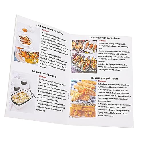 CIYODO Luftfritteuse Rezeptbuch Rezepte für Heißluftfritteuse Design Langlebiges Papiermaterial Zubehör für Gesunde für Schnelle Gerichte