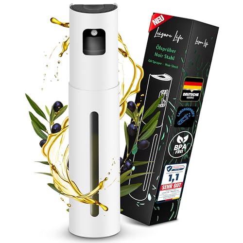 Leisure Life® | NEU: Premium Ölsprüher 2.0 – Volledelstahl 100 ml | UV-Schutz, BPA-frei, spülmaschinenfest | gleichmäßiger Sprühnebel | für Küche, Grill & Airfryer