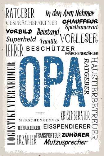 Retro Holzschild 20x30 cm Opa der Beschützer Beistand Ratgeber - Spruch