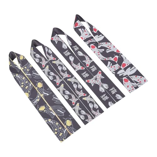 ORFOFE Karate Stirnband 4 Stück Traditionelles Japanisches Samurai Hachimaki Verstellbar Bunt für Rollenspiele Karate Zubehör