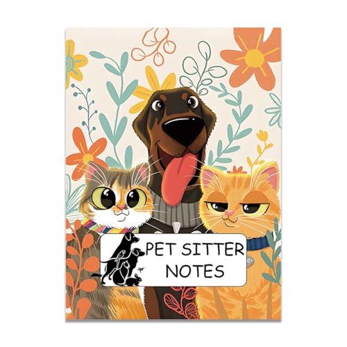 Pet Sitter Notizen - Leichtes Kratzfestes Umschlag Multifunktionale Notizen,Notizbuch Für Die Tierbetreuung - für Hunde Welpen Katzen Zuhause Reisen Drinnen Draußen