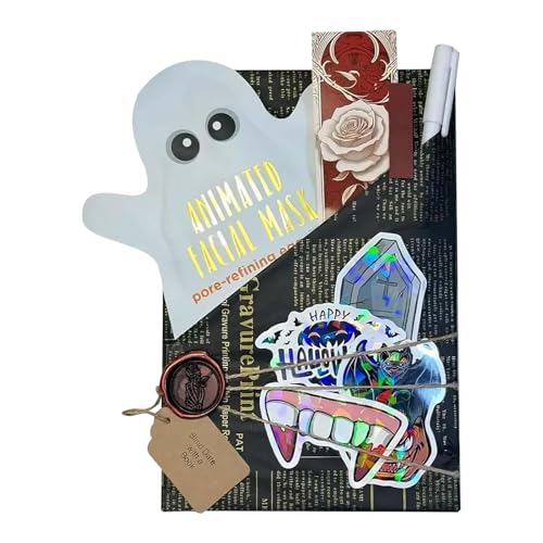 Halloween Witch Blind Date Book - Spooky Mystery Roman Geschenk, Überraschungs Horror -Story -Paket, Gruselige Ghost Bat Reading Set | Holiday Bookish Leckeräure Für Erwachsene, Jugendliche, Männer, F