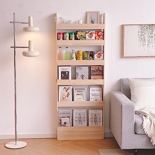 Heehee Massivholz Bücherregal Buchregal Veranstalter für Bücher, Spielzeug Lagerung Bücherregal Rack Wand für Kinder und Erwachsene (Breite 80CM)