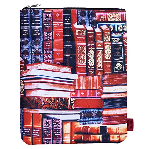 Klassisches Bücherregal, Buchhülle mit Reißverschluss für Taschenbücher, mittelgroß, 27,9 x 21,6 cm, Buch-Beutel, Geschenk für Buchliebhaber
