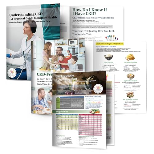 Set mit 3 nierenfreundlichen Lebensmittellisten – Nierendiät- & Mahlzeitenplaner für CKD, Oxalatarm, Natrium-Kaliumphosphor, gesunde Ausgabe 2025