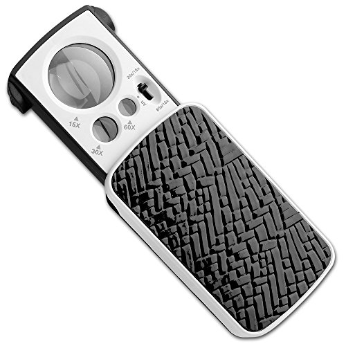 Fancii Kleine Taschenlupe mit LED Licht - 10x 20x 30x Multi-Power Juwelier Lupe Schiebelupe mit UV Schwarzlicht am besten für Schmuck, Diamanten, Edelsteine, Münzen, Briefmarken