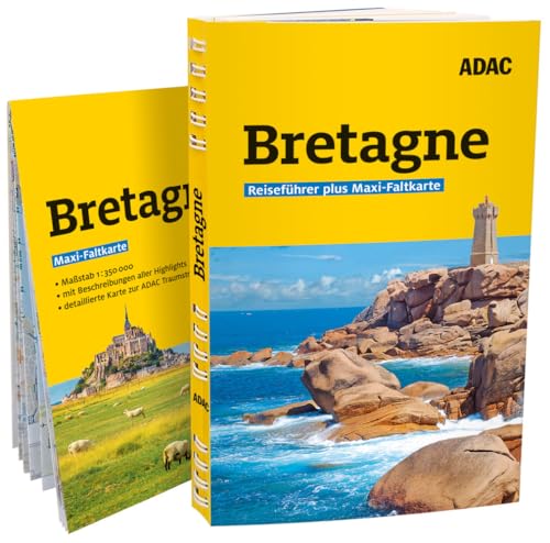 ADAC Reiseführer plus Bretagne: Mit Maxi-Faltkarte und praktischer Spiralbindung
