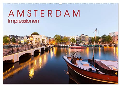 AMSTERDAM Impressionen (Wandkalender 2026 DIN A2 quer), CALVENDO Monatskalender