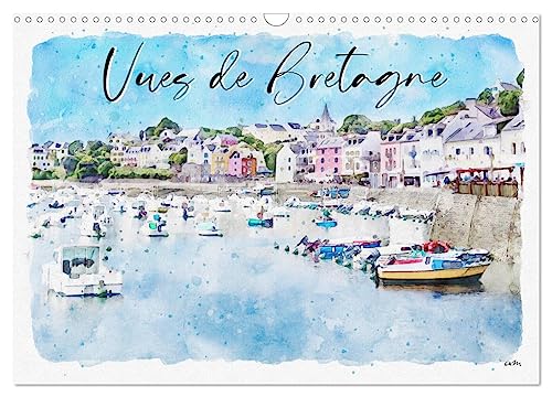 Vues de Bretagne (Calendrier mural 2024 DIN A3 horizontal), CALVENDO calendrier mensuel