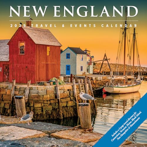 New England 2025 12 X 12 Wall Calendar