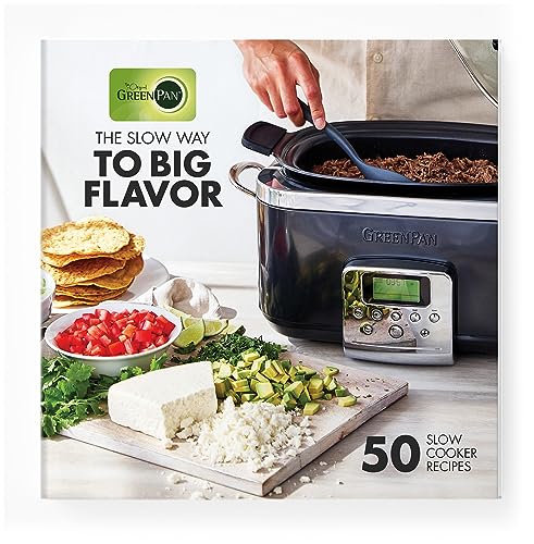 GreenPan Elite Elektrisches Kochbuch, langsames Kochen, 50 Rezepte, 1 Stück, weiß