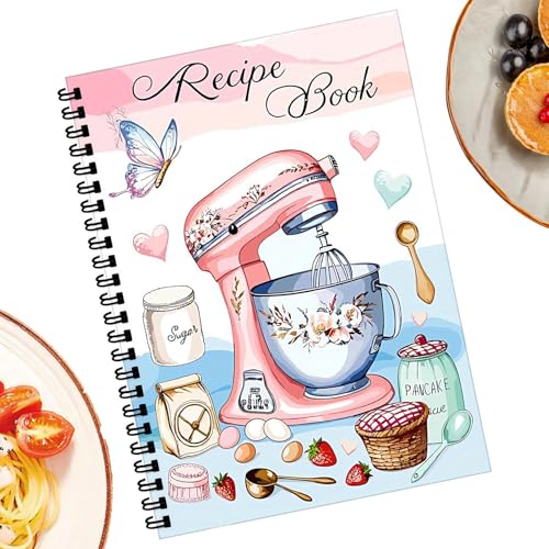 Generisch Rezept-Notizbuch Blanko-Rezeptbuch zum Aufzeichnen von Kochrezepten, Dessert-Notizbuch, Familienplaner, Küchen-Kochbuch (100 Seiten)