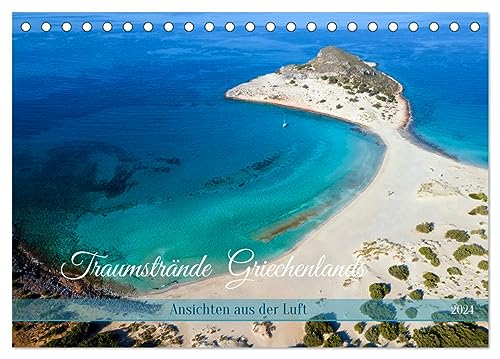 Traumstrände Griechenlands (Tischkalender 2024 DIN A5 quer), CALVENDO Monatskalender: Baden in türkisfarbenem Meer (CALVENDO Orte)