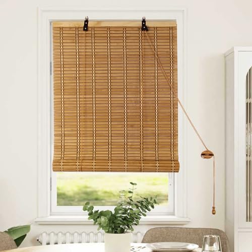 Bambus-Rollos für den Außenbereich, Retro-Roman, Sonnenschutz, handgewebt, einfache Installation für den Innen- und Außenbereich / Garten
