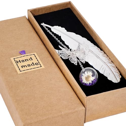 Toirxarn Metallisches Feder-Lesezeichen – Originelles & Persönliches Geschenk für Frauen & Mamas – Ideal zum Muttertag, Lehrer-Dank oder für Leseratten