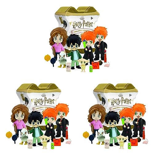 YuMe 13540 - Harry Potter Magische Sammelkapsel Serie 3, mit 1 von 10 kleinen Spielfiguren und Zubehör für Kinder zum Spielen und Sammeln (Packung mit 3)