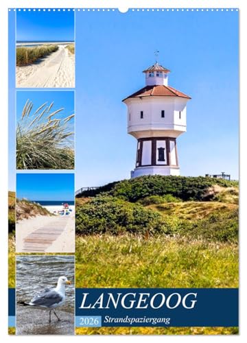 LANGEOOG Strandspaziergang (Wandkalender 2026 DIN A2 hoch), CALVENDO Monatskalender