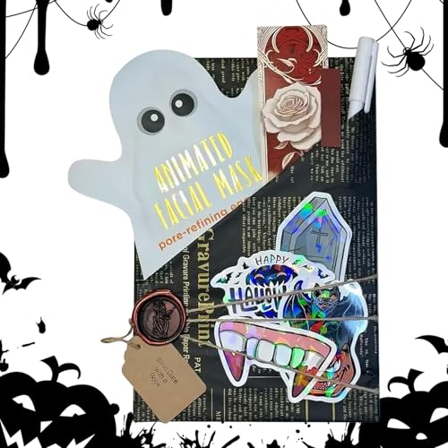 Halloween-Geheimnisbuch-Geschenk – Blind Date mit einem Buch-Set, gruselige - -Dekoration, lustiger Roman mit Überraschungsthema, perfektes saisonales Geschenk für Frauen, Erwachsene