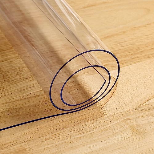Transparenter Tischschutz, 75 x 120 cm, waschbar und schmutzabweisend, 2 mm dick, passgenau für Esszimmertische, Schreibtische und Stühle, langlebige Oberflächenschutzlösung