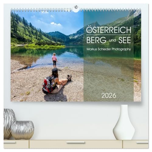 Österreich Berg und See (hochwertiger Premium Wandkalender 2026 DIN A2 quer), Kunstdruck in Hochglanz