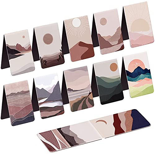 UpUDo 12 Stücke Magnetische Lesezeichen, Lesezeichen-Clips, Geschenke für Lehrer, Studenten, Buchliebhaber