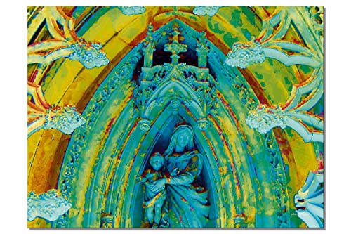 Glücksvilla / In der Kapelle 2 / div. Maße (modernes Leinwand-Bild 5 cm, 120 x 90 cm) aus DE/Kunstdruck XXL Deko-Wandbild quer/Kirche Jesus Maria Dom Kathedrale moderne Fotografie