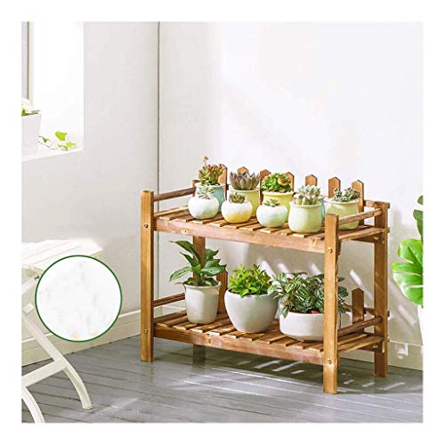 Mehrschichtiger Blumenständer aus Massivholz, 70 cm lang, für Innen- und Außenbereich, für Balkon, Wohnzimmer und Heimdekoration, stilvolles Aufbewahrungsregal, 70 x 28 x 51 cm