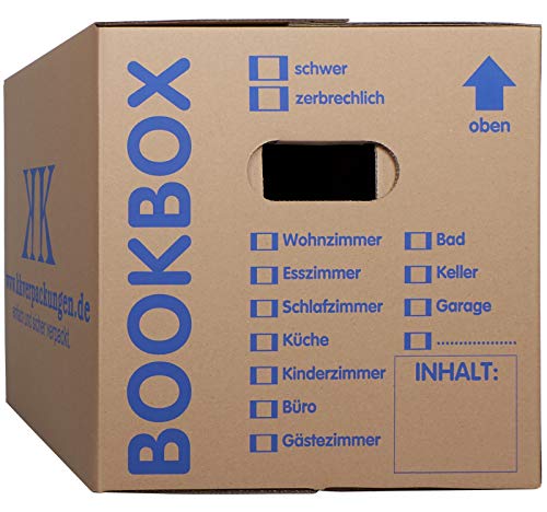 10 Bücherkartons 2 wellig in Profi Qualität Bookbox