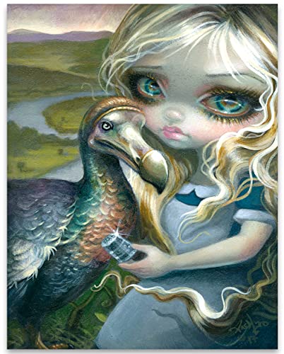 Strangeling Alices Preis – Gothic 28,9 x 35,6 cm, ungerahmt Boho magischer Kunstdruck, ein tolles Geschenk für Fairycore, Fantasy, Magie, Gothic-Dekor für Spielspieler unter $15