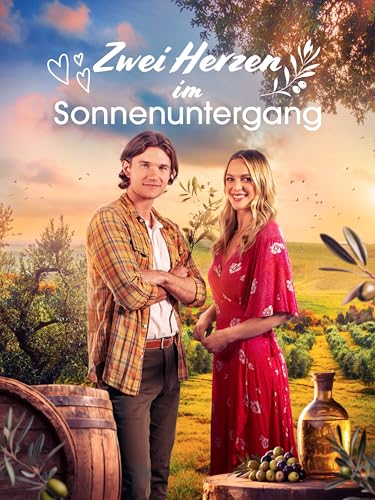 Zwei Herzen im Sonnenuntergang
