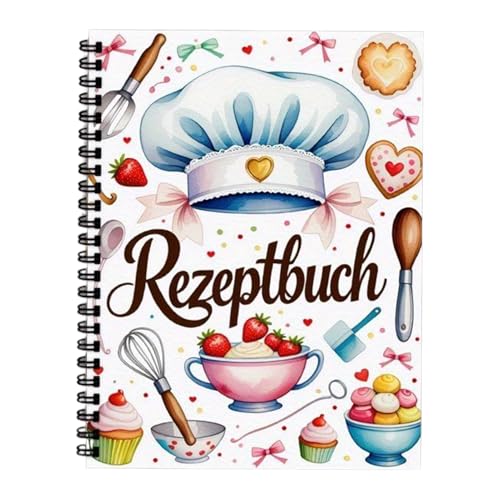 Rezeptbuch – persönliches Rezeptbuch | Dessert-Rezeptbuch | Hardcover Diät-Organizer, Kochzubehör zum Backen vegetarischer Speisen, Salat, Abendessen, Dessert, Urlaub, Camping, Einweihungsfeier