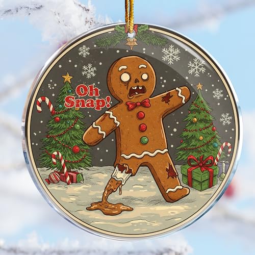 Weihnachtsschmuck Dekorationen – Gag Gifts – böse freche Geschenke – weißer Elefant – Strumpffüller (Horror-Thriller, Zombie, Lebkuchen, Oh Snap 2)