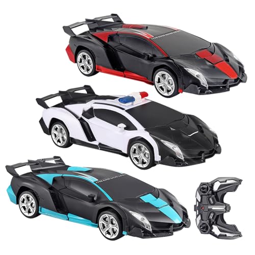 Transform Car, Electric RC Robot Vehicle with Lights 6.3x5.31x7.48 inches, Remote-Controlled Conversion Toy for Kids Role-Playing, Interactive Learning Activities at Home, School, Garden, or Outdoor