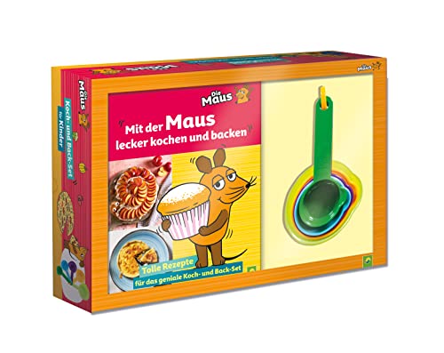 Mit der Maus lecker kochen und backen: Tolles Set mit Rezept-Buch und 5 Messbechern | Ab 3 Jahren (Die Sendung mit der Maus)