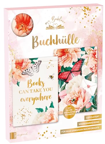 My Booklove Buchhülle hell: Buchhülle (19,7 x 27,8 cm) gepolstert und wasserabweisend für alle gängigen Hardcover-Formate