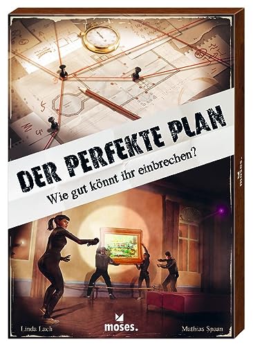 moses 90151 perfekte Plan-EIN kooperatives, Exit Game für Meisterdiebe, Escape Room 2-6 Spieler, Krimispiel ab 14 Jahre, White