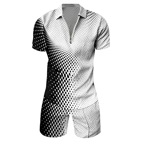 3er Pack Poloshirt Herren Kurzarm Schnelltrocknend Polohemden Atmungsaktives Tennis Poloshirts Männer Sommer Sports Golf T-Shirt, trachtenshirt bauchfreie Tops Carmen Oberteil(Grau,XL)
