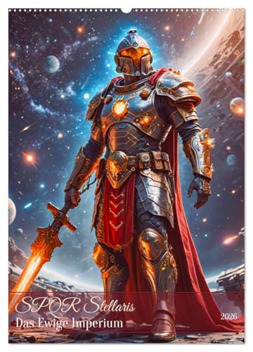 SPQR Stellaris - Das Ewige Imperium (Wandkalender 2026 DIN A2 hoch), CALVENDO Monatskalender: Ein Sci-Fi-Kalender mit römischen Legionären und Gladiatoren im All. (CALVENDO Wissenschaft)