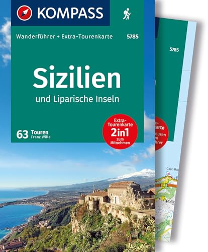 KOMPASS Wanderführer Sizilien und Liparische Inseln, 60 Touren mit Extra-Tourenkarte: GPS-Daten zum Download