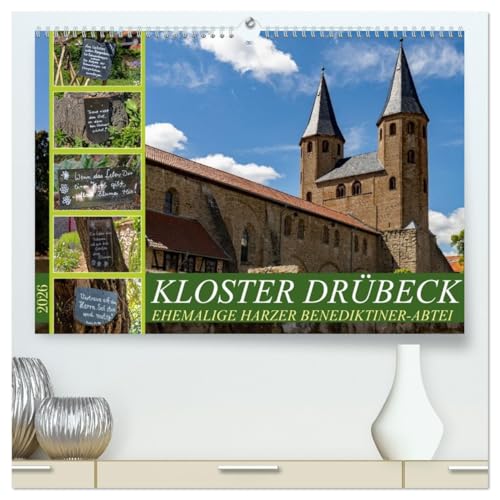 Kloster Drübeck-Ehemalige Harzer Benediktiner-Abtei (hochwertiger Premium Wandkalender 2026 DIN A2 quer), Kunstdruck in Hochglanz: Architektur, Gärten ... - Kloster Drübeck fasziniert (CALVENDO Orte)