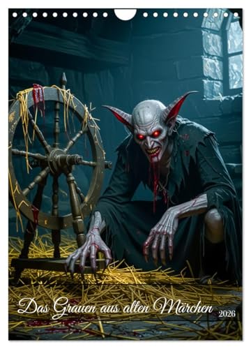 Das Grauen aus alten Märchen (Wandkalender 2026 DIN A4 hoch), CALVENDO Monatskalender: Ein Horror-Kalender mit realistisch gestalteten Märchenmonstern. (CALVENDO Kunst)