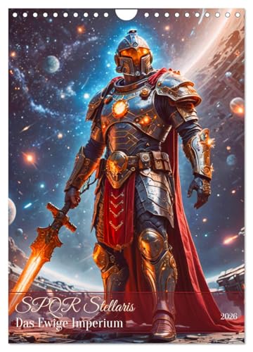 SPQR Stellaris - Das Ewige Imperium (Wandkalender 2026 DIN A4 hoch), CALVENDO Monatskalender: Ein Sci-Fi-Kalender mit römischen Legionären und Gladiatoren im All. (CALVENDO Wissenschaft)