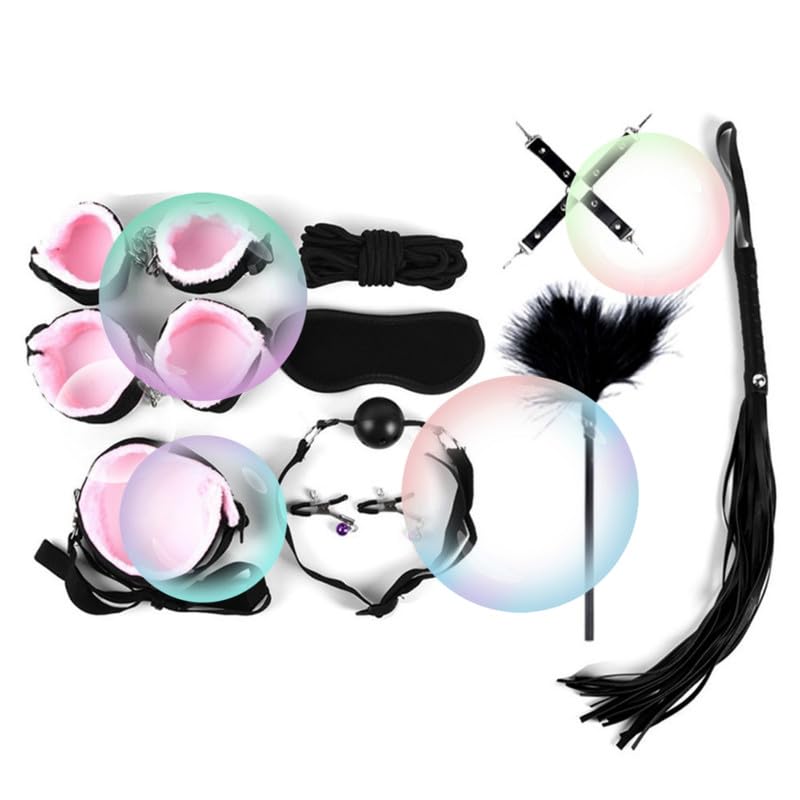 ZeeKoug Hand und Fuß Yoga Rallye Band Übung Training, rosa Nylon 10 Stück Roman Zubehör Kleidung Fitness Set, Paar Geschenk