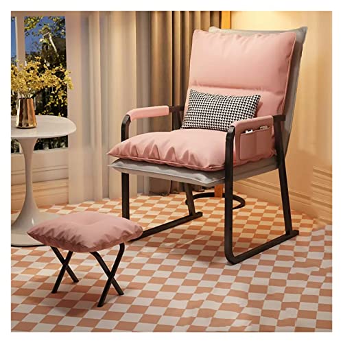 TEmkin Relaxsessel Sessel,Chaiselongue-Liegestuhl für den Innenbereich mit Ottomane, gepolstertes Einzelsofa, gepolsterter Lesesessel für das Wohnzimmer, ergonomischer Schreibtischstuhl, verstellba