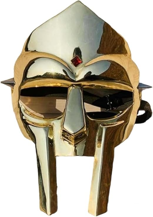 ROYAL CHOICE COLLECTION MF Doom Maske Römischer Gladiator Halloween Guy Kostüm Wikinger Mittelalter für Gesicht Re-Enactment Erwachsene MF Doom Rapper Mittelalter Maske