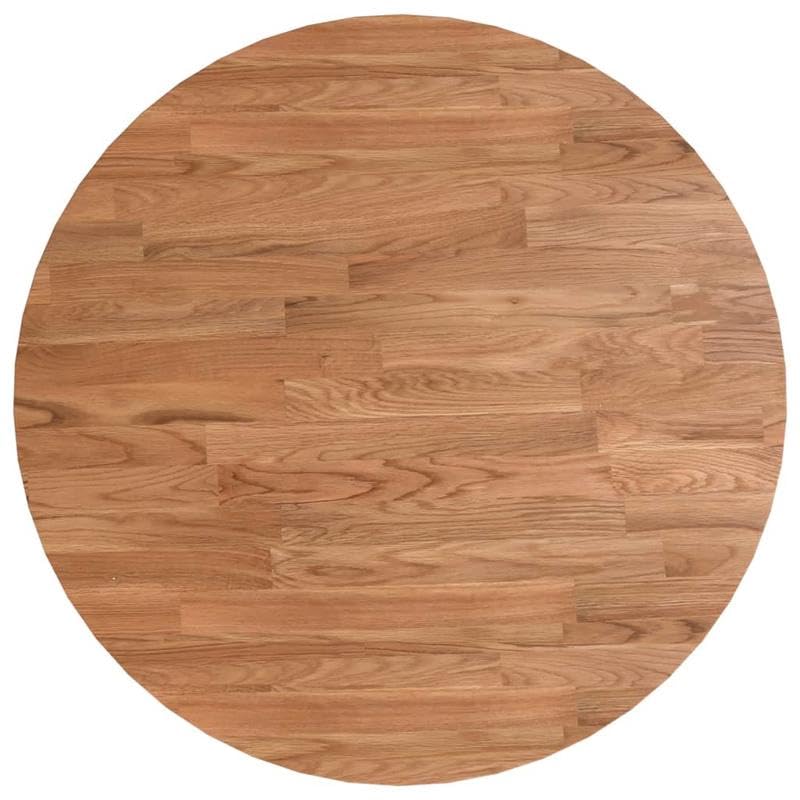 Eleganz Massive Eichenholz Tischplatte Ø50x1,5 cm - Naturbelassene Tischplatte für Küche & Wohnzimmer - Langlebig & Stilvoll - Lasurbehandelt für Optimalen Schutz