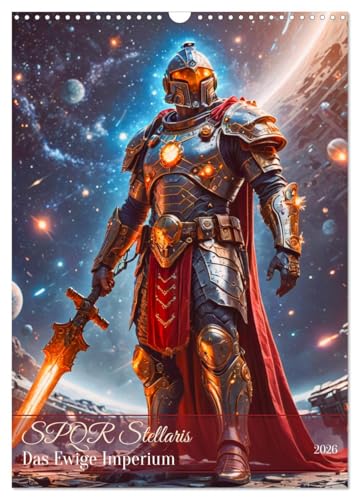 SPQR Stellaris - Das Ewige Imperium (Wandkalender 2026 DIN A3 hoch), CALVENDO Monatskalender: Ein Sci-Fi-Kalender mit römischen Legionären und Gladiatoren im All. (CALVENDO Wissenschaft)