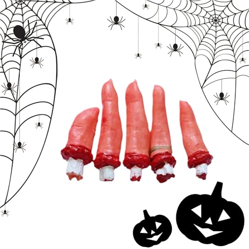 Tuxxjzm Halloween abgetrennte Hände, Halloween-blutiger menschlicher Arm, gruselige Spukhaus-Requisiten, Party-Dekorationen für Urlaub, Schule, Spielen, drinnen und draußen, Wand, Hof, Baum, Desktop