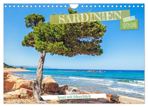 Sardinien Insel mit Meerblick (Wandkalender 2026 DIN A4 quer), CALVENDO Monatskalender: Der Blick auf das Meer ist einfach atemberaubend. (CALVENDO Natur)